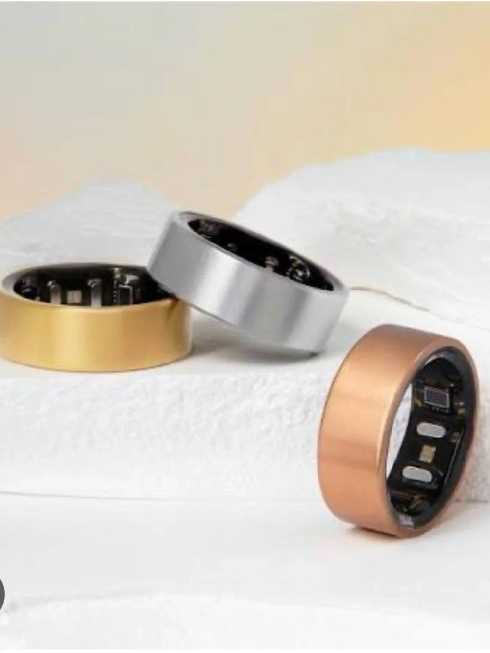 QALO QRNT Slim Brushed Rose Gold Smart Ring with Nanotechnology Size 9